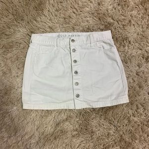 White Jean Skirt, Old Navy